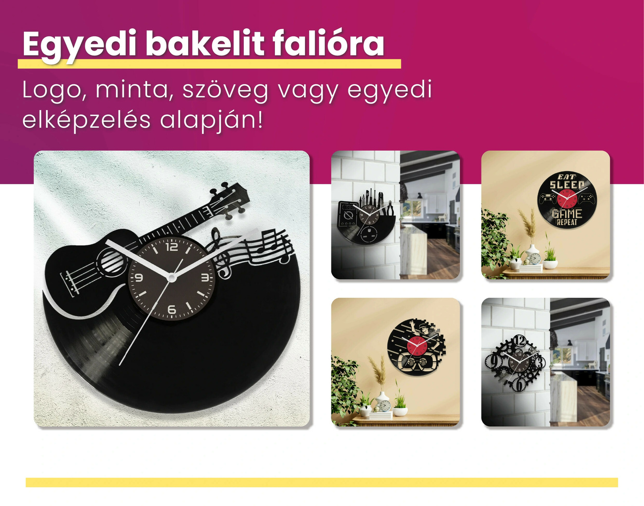 Bakelit lemezből készült órák