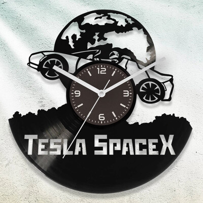 Tesla + SpaceX bakelit óra - Akár egyedi felirattal