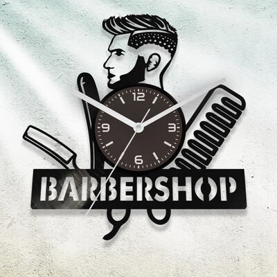 Barber shop bakelit óra [3] - Akár egyedi felirattal