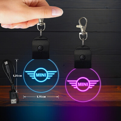 Mini Cooper világító led kulcstartó