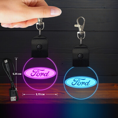 Ford világító led kulcstartó
