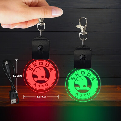 Skoda világító led kulcstartó