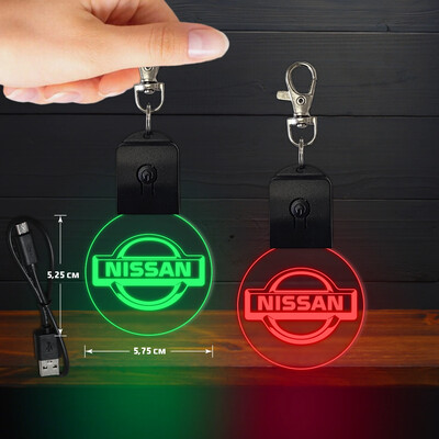 Nissan világító led kulcstartó