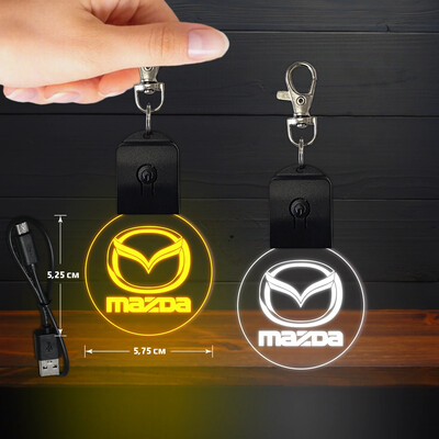 Mazda világító led kulcstartó