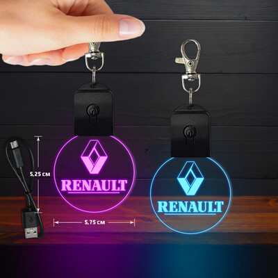 Renault világító led kulcstartó
