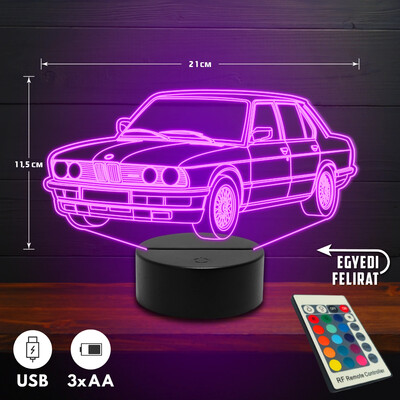 BMW M5 3D Led lámpa - Akár egyedi felirattal