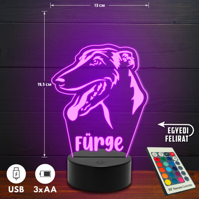 Agár 3D Led lámpa - Egyedi felirattal