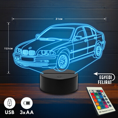 BMW E46 3D Led lámpa - Akár egyedi felirattal