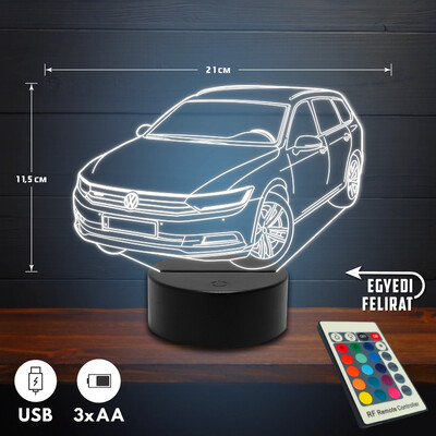 Volkswagen Passat Variant Passat 3C 3D Led lámpa - Akár egyedi felirattal