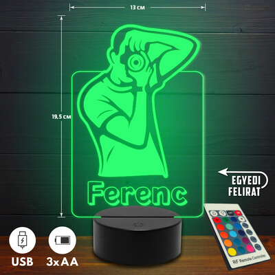 Fotós 3D Led lámpa - Egyedi felirattal