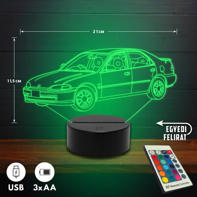 Honda Civic EG9 Led lámpa - Akár egyedi felirattal