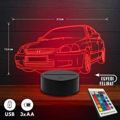 Honda Civic Led lámpa - Akár egyedi felirattal