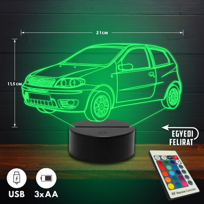 Fiat Punto Led lámpa - Akár egyedi felirattal