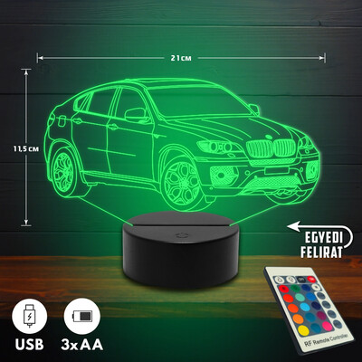 BMW X6 3D Led lámpa - Akár egyedi felirattal