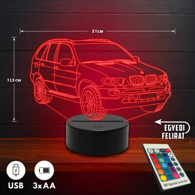 BMW X5 3D Led lámpa - Akár egyedi felirattal