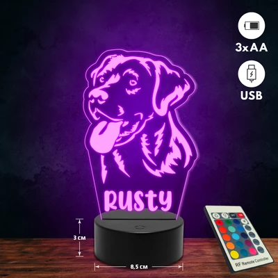 Labrador kutyás 3D Led lámpa