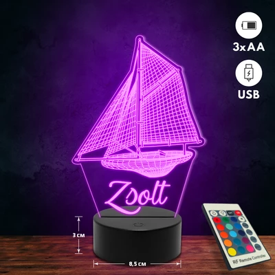 Hajós 3D Led lámpa