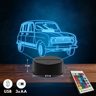 Renault 4 autós 3D Led lámpa