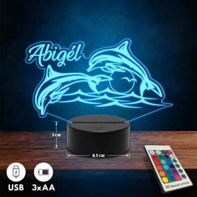 Delfines 3D Led lámpa
