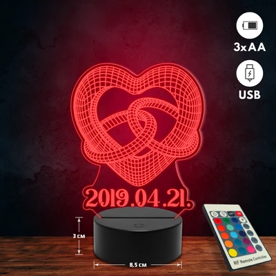 Esküvő 3D Led lámpa