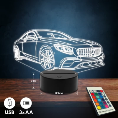Mercedes S class coupe autós 3D Led lámpa