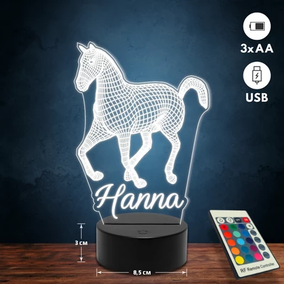 Lovas 3D Led lámpa