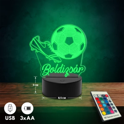 Focis 3D Led lámpa - Egyedi felirattal