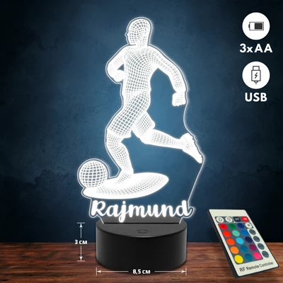 Focis 3D Led lámpa - Egyedi felirattal