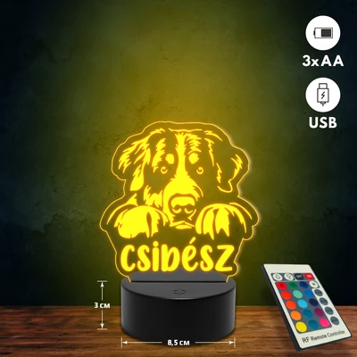 Berni pásztorkutya 3D Led lámpa