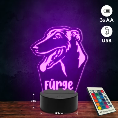 Agár kutyás 3D Led lámpa