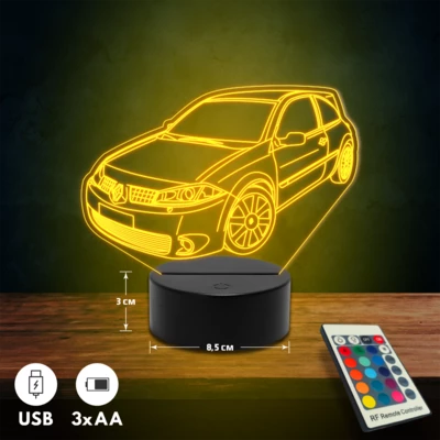 Renault Megane RS autós 3D Led lámpa