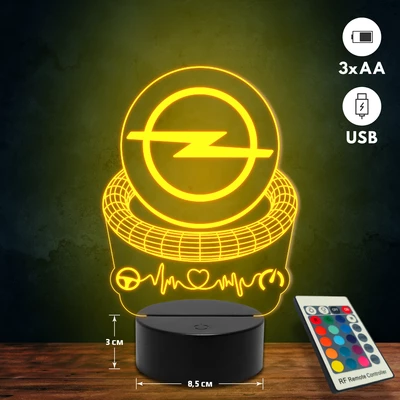 Opel logós 3D Led lámpa