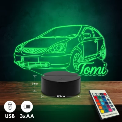 Honda Civic autós 3D Led lámpa