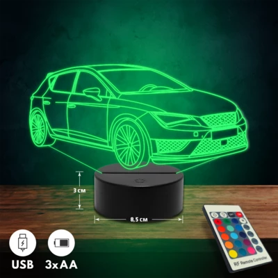 Seat Leon ST autós 3D Led lámpa