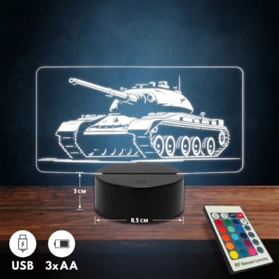 Tank 3D Led lámpa