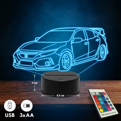 Honda Civic Type R 2020 autós 3D Led lámpa