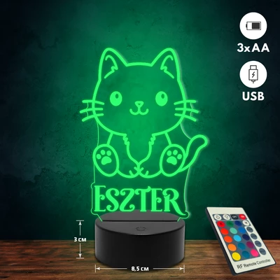 Cicás 3D Led lámpa