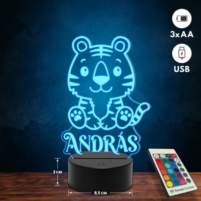 Tigrises 3D Led lámpa