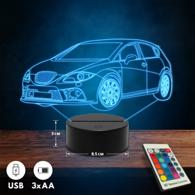 Seat Leon 1P autós 3D Led lámpa