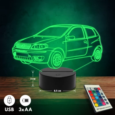Fiat Punto autós 3D Led lámpa