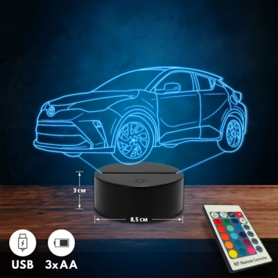 Toyota C-HR autós 3D Led lámpa