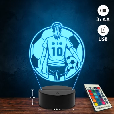 Focista lány 3D Led lámpa