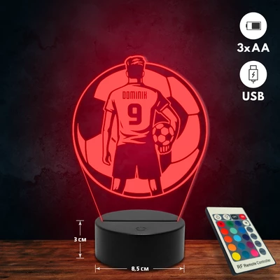 Focista fiú 3D Led lámpa