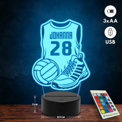 Röplabda mez 3D Led lámpa