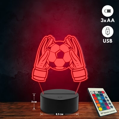 Focikapus 3D Led lámpa