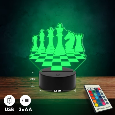 Sakkozó 3D Led lámpa