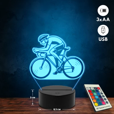Országuti kerékpáros 3D Led lámpa