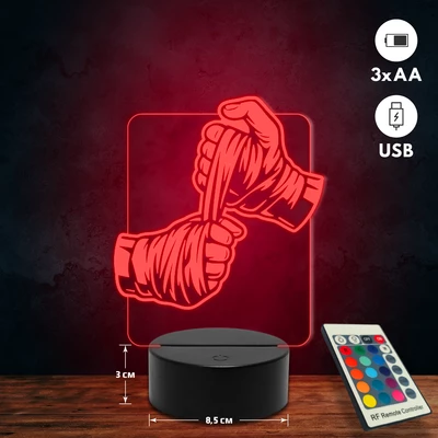 MMA küzdősportos 3D Led lámpa