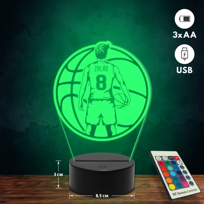 Kosárlabdázó 3D Led lámpa