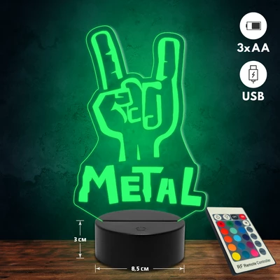 Metálvilla 3D Led lámpa